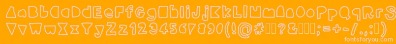 Modica Font – Pink Fonts on Orange Background