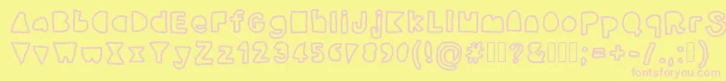 Modica Font – Pink Fonts on Yellow Background