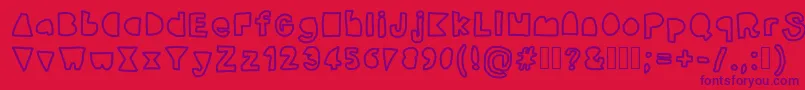 Modica Font – Purple Fonts on Red Background