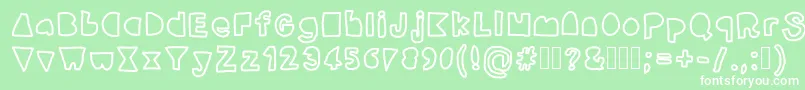 フォントModica – 緑の背景に白い文字
