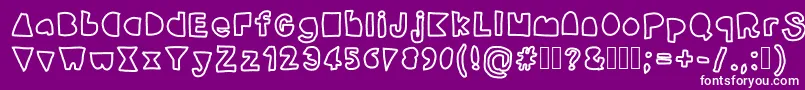 フォントModica – 紫の背景に白い文字