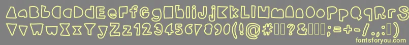 Modica Font – Yellow Fonts on Gray Background