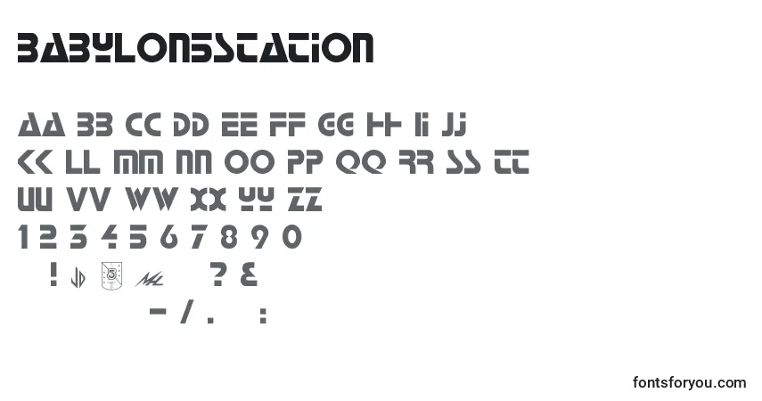 Police Babylon5Station - Alphabet, Chiffres, Caractères Spéciaux