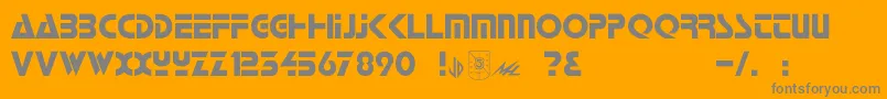 フォントBabylon5Station – オレンジの背景に灰色の文字