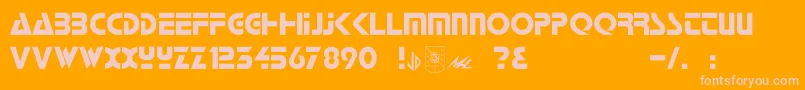 Babylon5Station Font – Pink Fonts on Orange Background