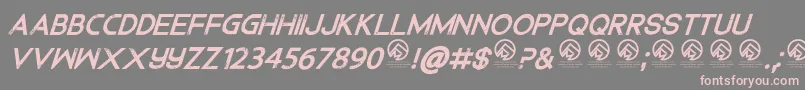 DedecusputroItalic Font – Pink Fonts on Gray Background