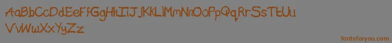 ChocolateTypeBoldSpaced Font – Brown Fonts on Gray Background