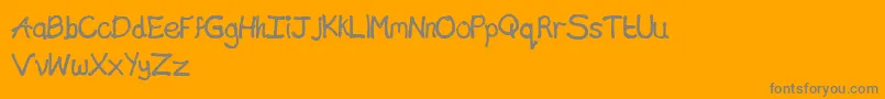 ChocolateTypeBoldSpaced Font – Gray Fonts on Orange Background