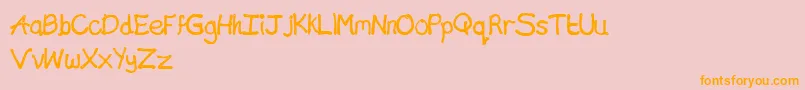 ChocolateTypeBoldSpaced Font – Orange Fonts on Pink Background