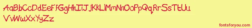 Police ChocolateTypeBoldSpaced – polices rouges sur fond jaune