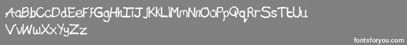 ChocolateTypeBoldSpaced Font – White Fonts on Gray Background
