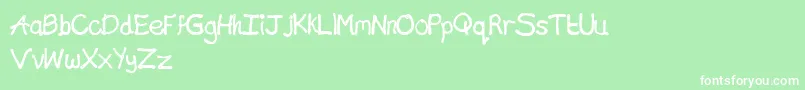 ChocolateTypeBoldSpaced Font – White Fonts on Green Background