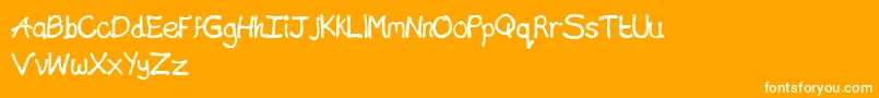 ChocolateTypeBoldSpaced Font – White Fonts on Orange Background