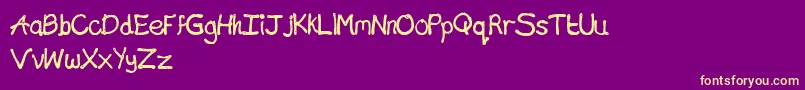 ChocolateTypeBoldSpaced Font – Yellow Fonts on Purple Background