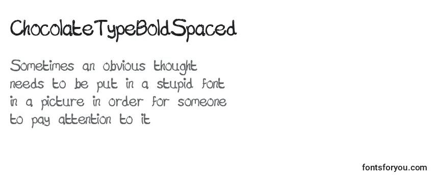 ChocolateTypeBoldSpaced Font