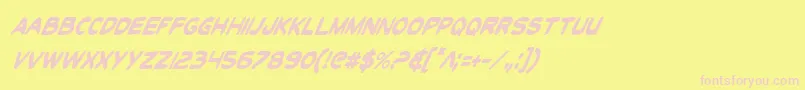 Toontici Font – Pink Fonts on Yellow Background