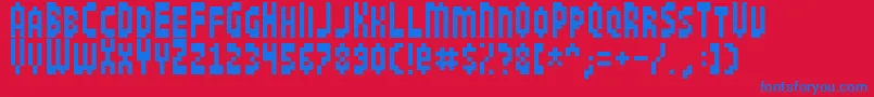 Jamboree Font – Blue Fonts on Red Background