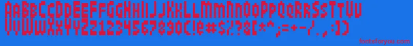 Jamboree Font – Red Fonts on Blue Background