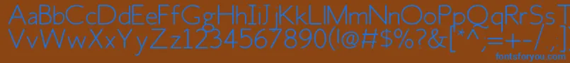 FhSpace Font – Blue Fonts on Brown Background