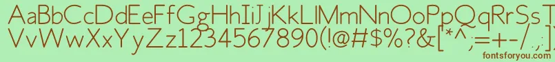 FhSpace Font – Brown Fonts on Green Background