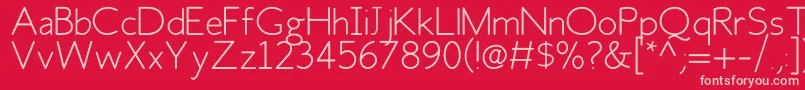 FhSpace Font – Pink Fonts on Red Background