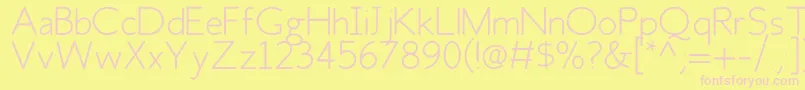 FhSpace Font – Pink Fonts on Yellow Background