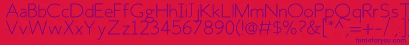 FhSpace Font – Purple Fonts on Red Background