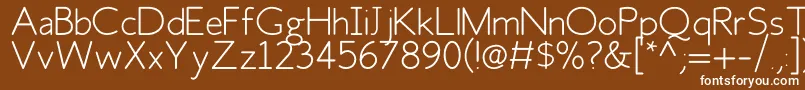 フォントFhSpace – 茶色の背景に白い文字