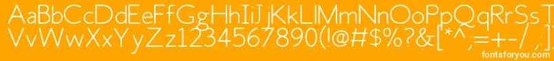 FhSpace Font – White Fonts on Orange Background