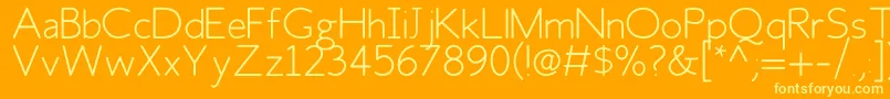 FhSpace Font – Yellow Fonts on Orange Background
