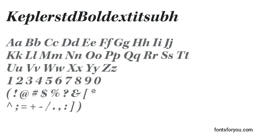 Fuente KeplerstdBoldextitsubh - alfabeto, números, caracteres especiales