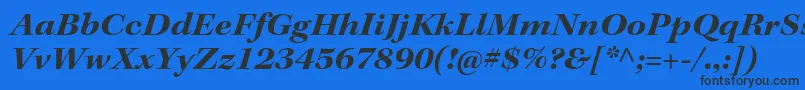 KeplerstdBoldextitsubh Font – Black Fonts on Blue Background