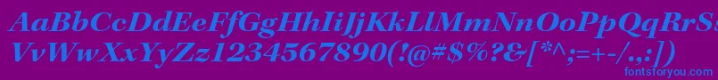 KeplerstdBoldextitsubh Font – Blue Fonts on Purple Background