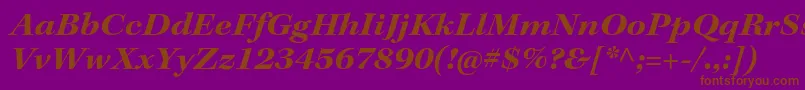 KeplerstdBoldextitsubh Font – Brown Fonts on Purple Background