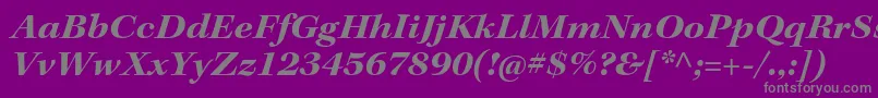 KeplerstdBoldextitsubh Font – Gray Fonts on Purple Background