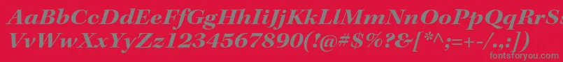 KeplerstdBoldextitsubh Font – Gray Fonts on Red Background