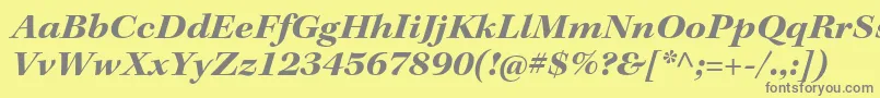 KeplerstdBoldextitsubh Font – Gray Fonts on Yellow Background