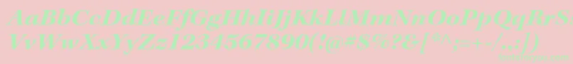 Шрифт KeplerstdBoldextitsubh – зелёные шрифты на розовом фоне