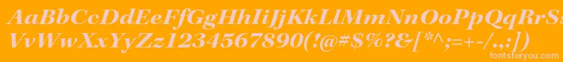 fuente KeplerstdBoldextitsubh – Fuentes Rosadas Sobre Fondo Naranja