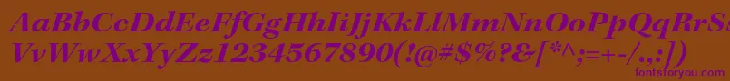 Шрифт KeplerstdBoldextitsubh – фиолетовые шрифты на коричневом фоне