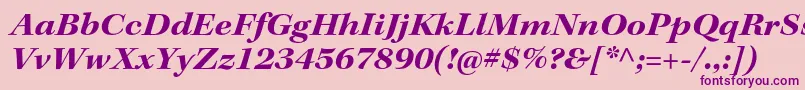 Weitere Informationen zur KeplerstdBoldextitsubh-Schriftart KeplerstdBoldextitsubh-Schriftart – Violette Schriften auf rosa Hintergrund