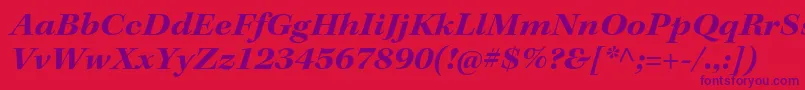 KeplerstdBoldextitsubh Font – Purple Fonts on Red Background