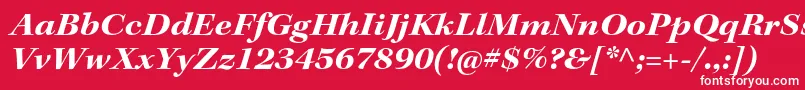 フォントKeplerstdBoldextitsubh – 赤い背景に白い文字