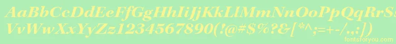 Weitere Informationen zur KeplerstdBoldextitsubh-Schriftart KeplerstdBoldextitsubh-Schriftart – Gelbe Schriften auf grünem Hintergrund