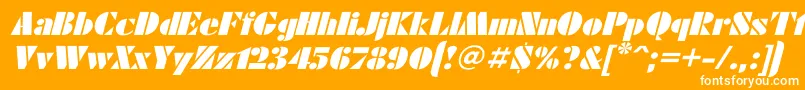FuturaeugeniaItalic Font – White Fonts on Orange Background