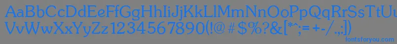 SunsetserialLightRegular Font – Blue Fonts on Gray Background