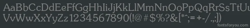 SunsetserialLightRegular Font – Gray Fonts on Black Background