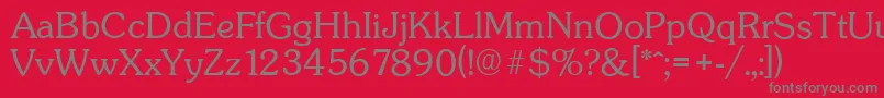 SunsetserialLightRegular Font – Gray Fonts on Red Background