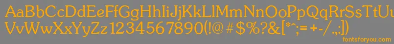 SunsetserialLightRegular Font – Orange Fonts on Gray Background