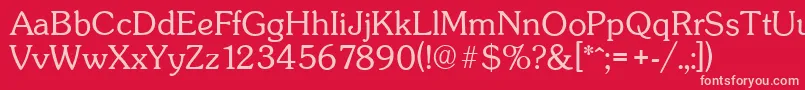 SunsetserialLightRegular Font – Pink Fonts on Red Background
